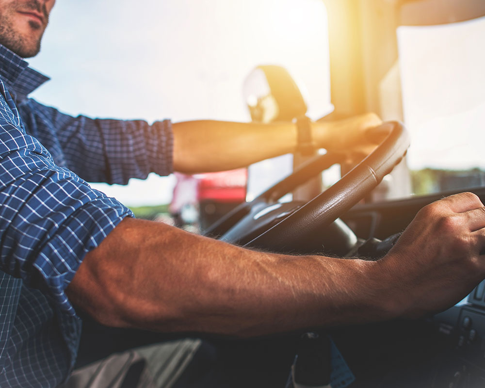 truck driver in truck